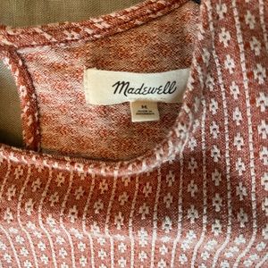 Peach/burnt orange madewell knit blouse short sleeve